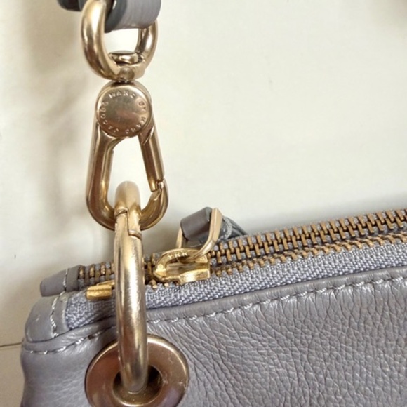 Marc by MARC JACOBS Light Grey Leather + Suede Shoulder/Crossbody Handbag - Picture 5 of 15